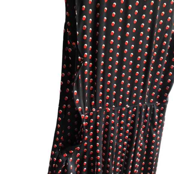 Tommy Hilfiger Dress Size 12 Sleeveless Polka Dot Black Red and White - Picture 11 of 15